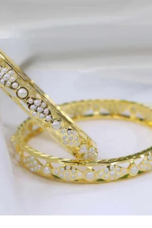 Padmika Jadau Bangle – Pearl Ivory From The Suttra Series by Dhatu Suttam