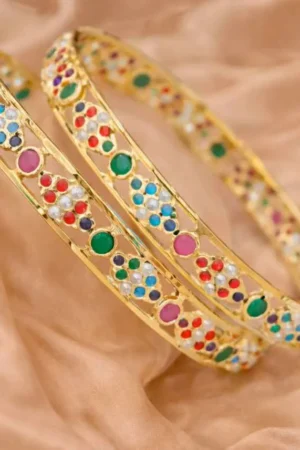 Padmika Jadau Bangle – Royal Multicolor From The Suttra Series by Dhatu Suttam