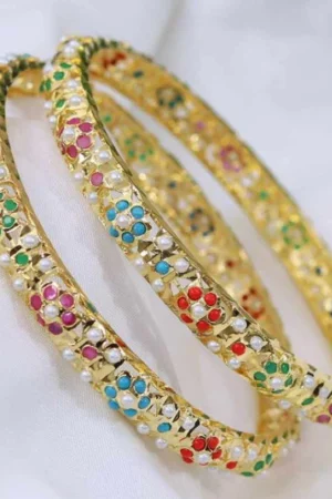 Meherika Jadau Bangle – Royal Mosaic From The Suttra Series by Dhatu Suttam