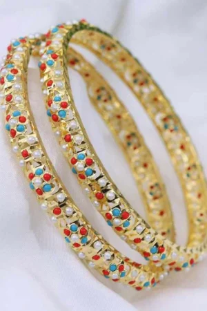 Meherika Jadau Bangle – Ruby Red From The Suttra Series by Dhatu Suttam