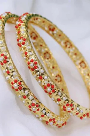 Devayani Jadau Bangle – Ruby Classic From The Suttra Series by Dhatu Suttam