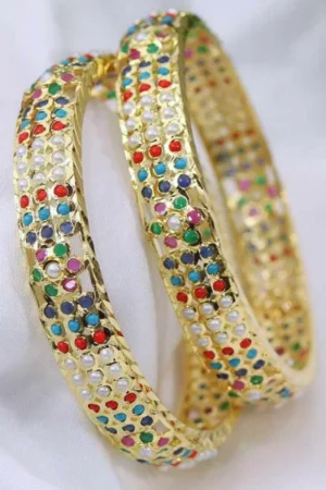Mrinala Jadau Bangle – Heritage Spectrum From The Suttra Series by Dhatu Suttam