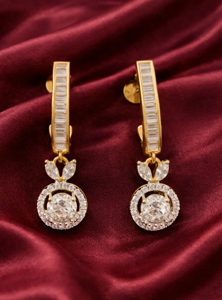 Svarna Radiance Diamond Drop Earrings