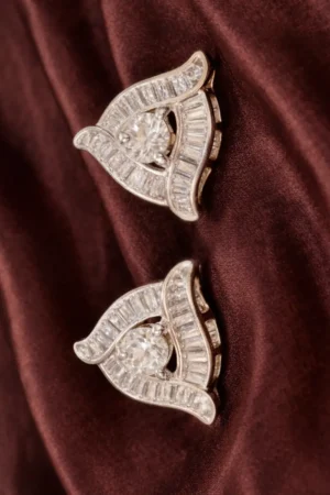 Celestial Curve Diamond Statement Studs