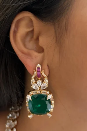 Virasat Emerald Royale Bridal Necklace Set